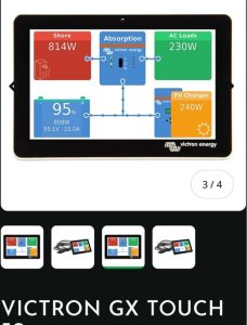 pantalla de control Visor de control gx touch victron
